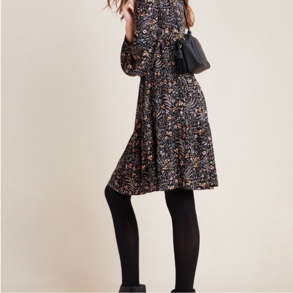 Maeve by Anthropologie Amber Tiered Peasant Dress Floral Fall Harvest Motif Long - Picture 12 of 15